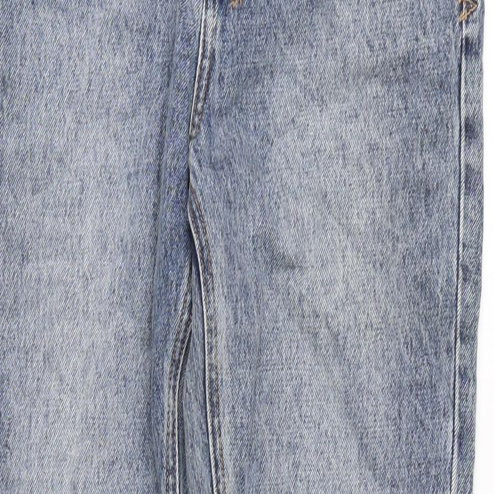 ksubi Womens Blue Cotton Bootcut Jeans Size 28 in L23 in Regular Zip - Raw Hem / vented at bottom of legs.