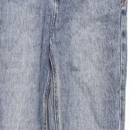 ksubi Womens Blue Cotton Bootcut Jeans Size 28 in L23 in Regular Zip - Raw Hem / vented at bottom of legs.