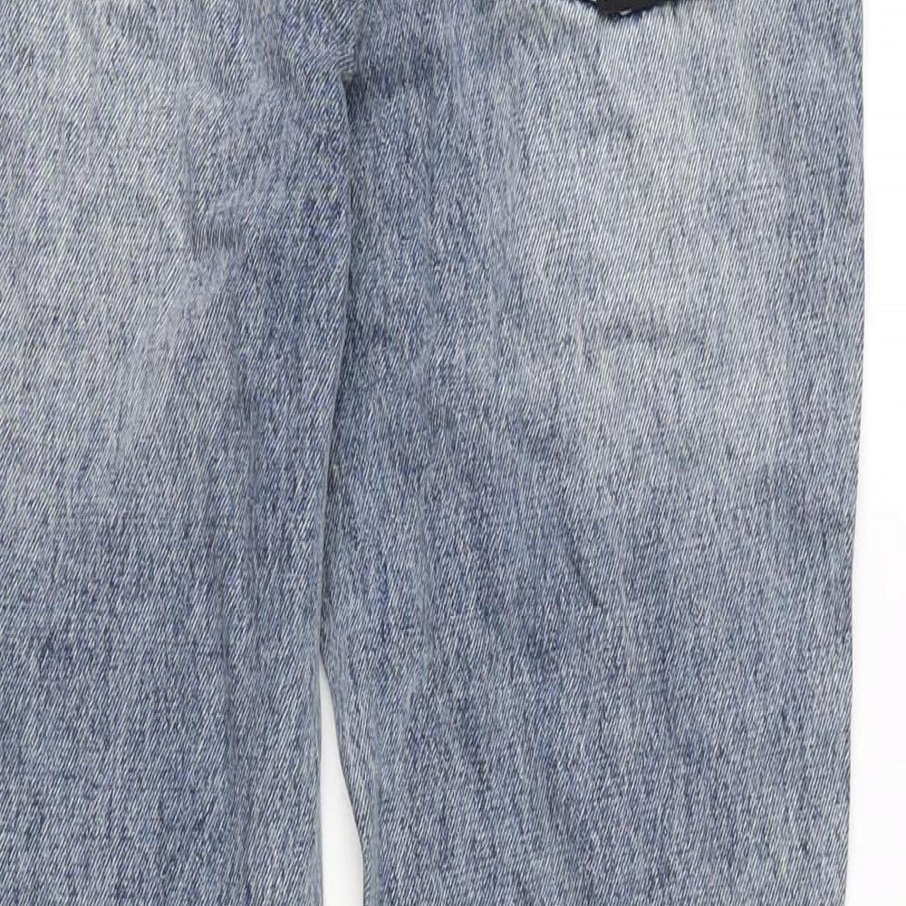 ksubi Womens Blue Cotton Bootcut Jeans Size 28 in L23 in Regular Zip - Raw Hem / vented at bottom of legs.