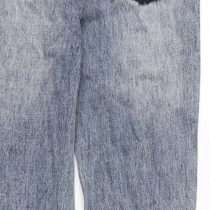 ksubi Womens Blue Cotton Bootcut Jeans Size 28 in L23 in Regular Zip - Raw Hem / vented at bottom of legs.