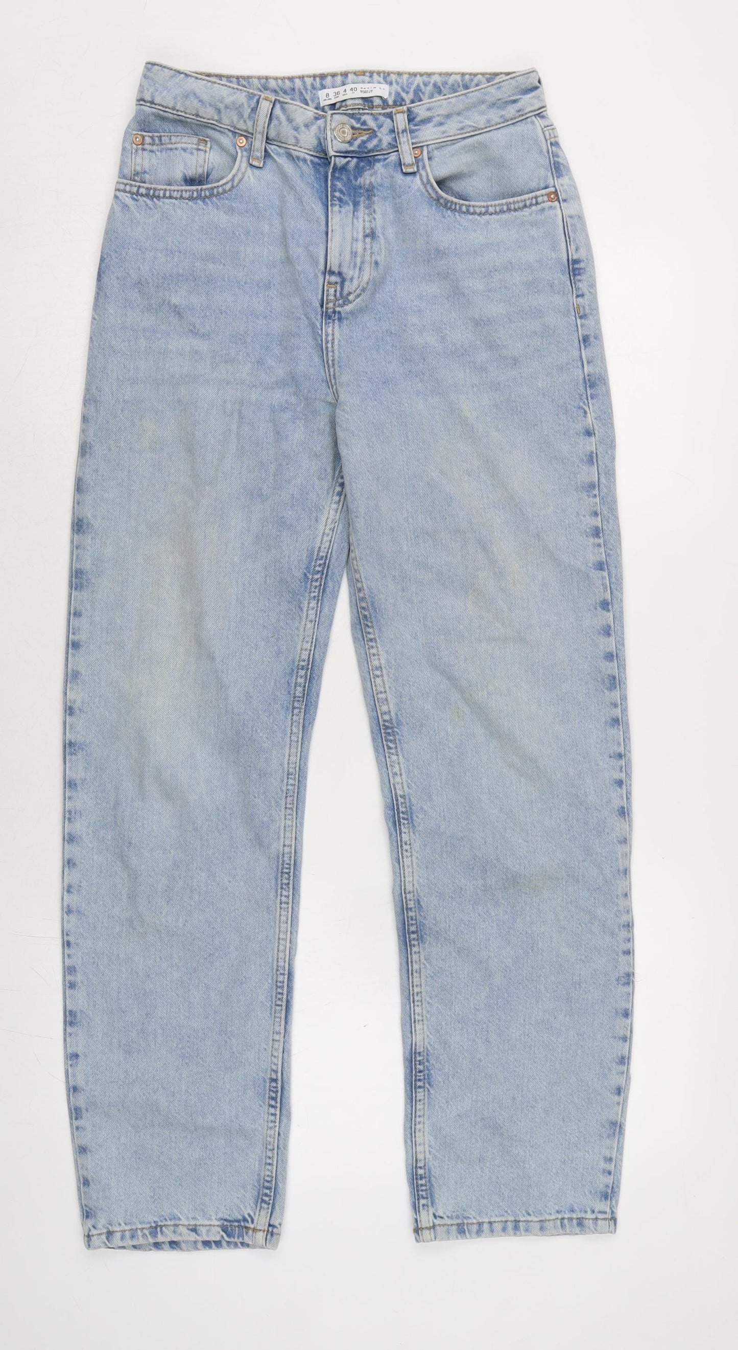 Womens UK Size 8 Denim & Co. Regular Fit Straight Blue Jeans