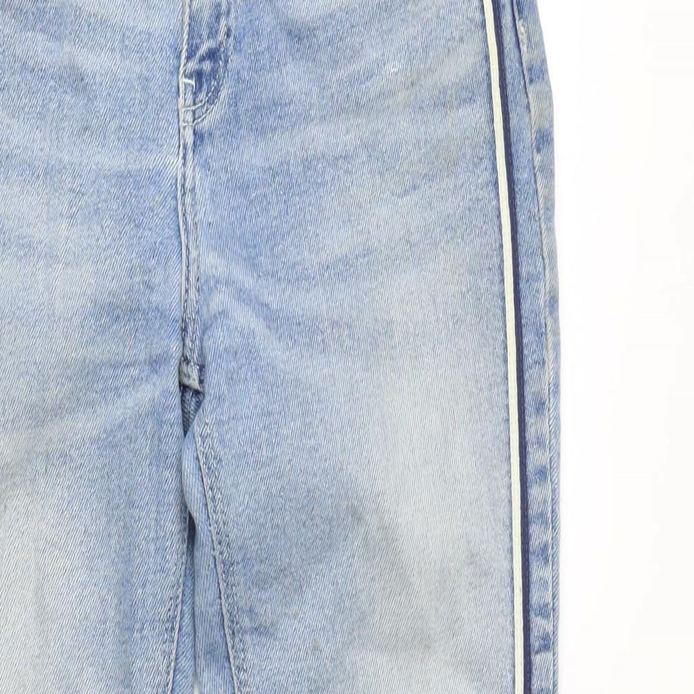 River Island Womens Blue Cotton Blend Tapered Jeans Size 10 L28 in Regular Zip