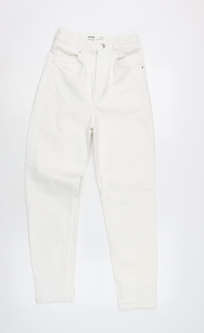 Womens UK Size 8 Berksha Regular Fit Straight White Jeans