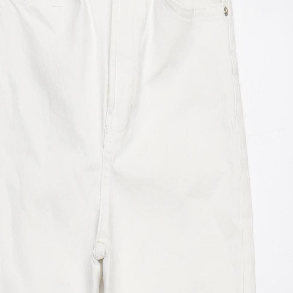 Womens UK Size 8 Berksha Regular Fit Straight White Jeans