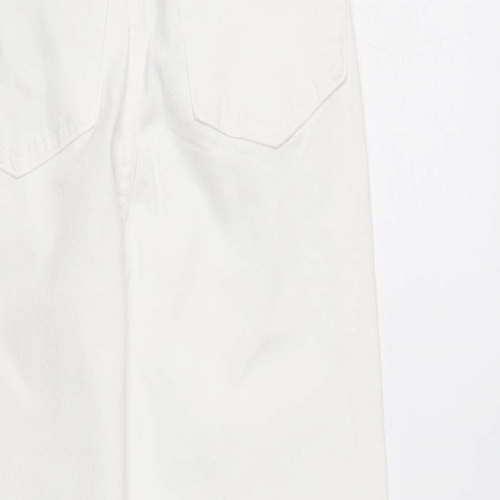Womens UK Size 8 Berksha Regular Fit Straight White Jeans
