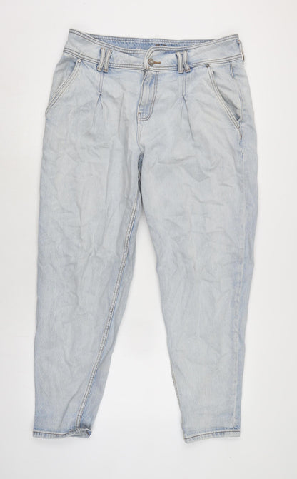 Clockhouse Mens Blue Cotton Blend Tapered Jeans Size 34 in L29 in Regular Zip