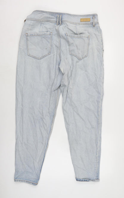 Clockhouse Mens Blue Cotton Blend Tapered Jeans Size 34 in L29 in Regular Zip