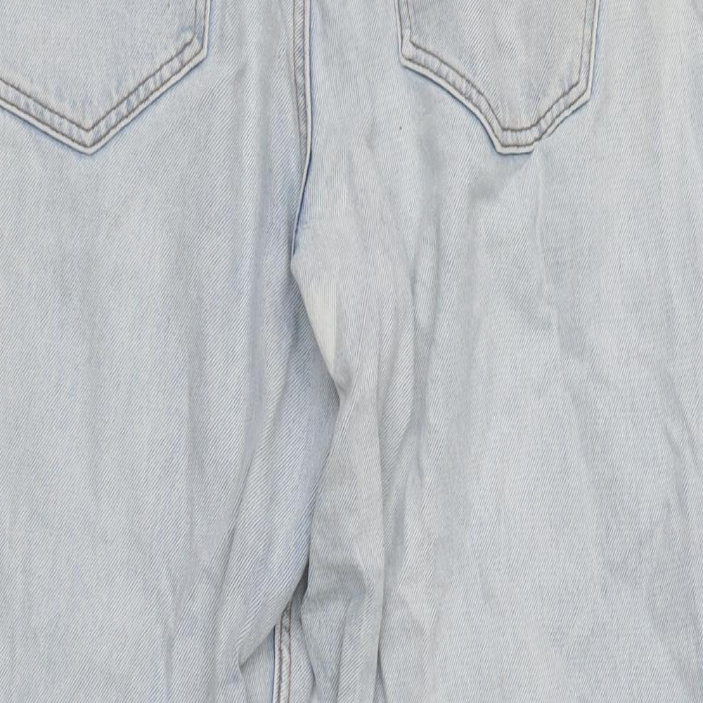 Clockhouse Mens Blue Cotton Blend Tapered Jeans Size 34 in L29 in Regular Zip