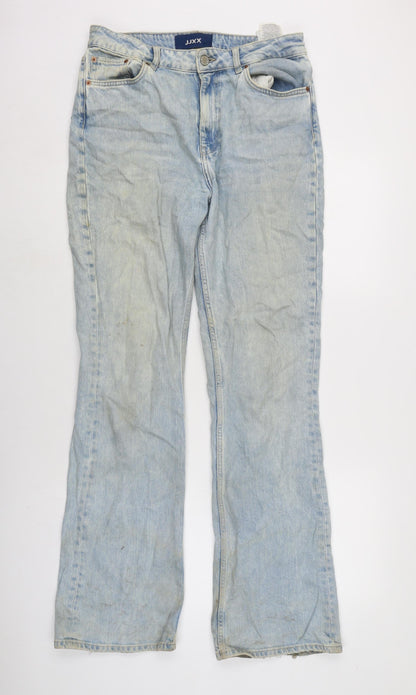 JJXX Womens Blue Cotton Blend Bootcut Jeans Size 30 in L31 in Regular Zip