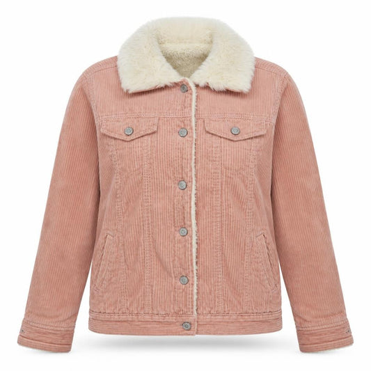 Womens UK Size 8 Denim & Co. Pink Biker Coat