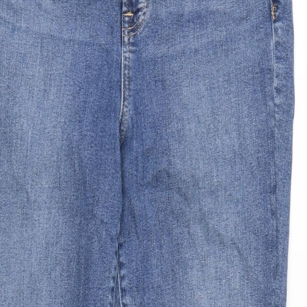 Gap Womens Blue Cotton Blend Straight Jeans Size 30 in L26.5 in Regular Zip