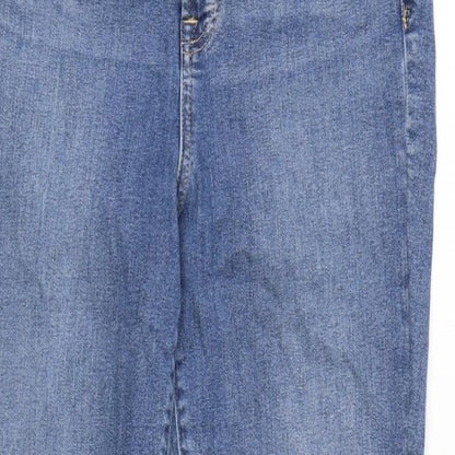 Gap Womens Blue Cotton Blend Straight Jeans Size 30 in L26.5 in Regular Zip