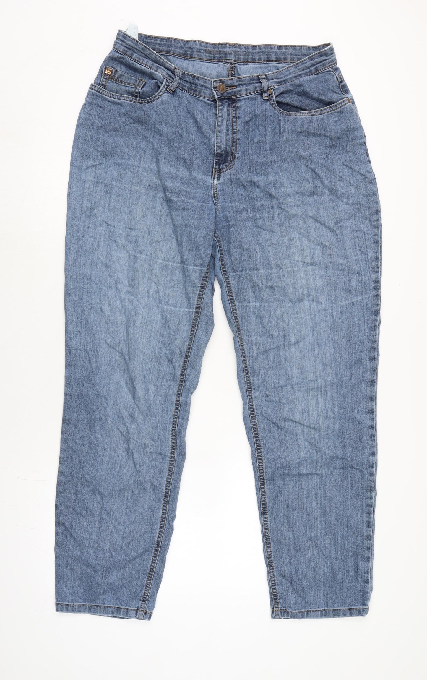 Womens UK Size 32 in Marks and Spencer Regular Fit Straight Blue Jeans