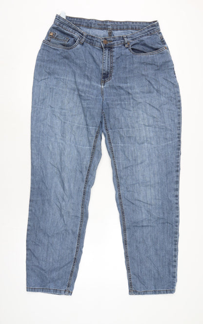 Womens UK Size 32 in Marks and Spencer Regular Fit Straight Blue Jeans
