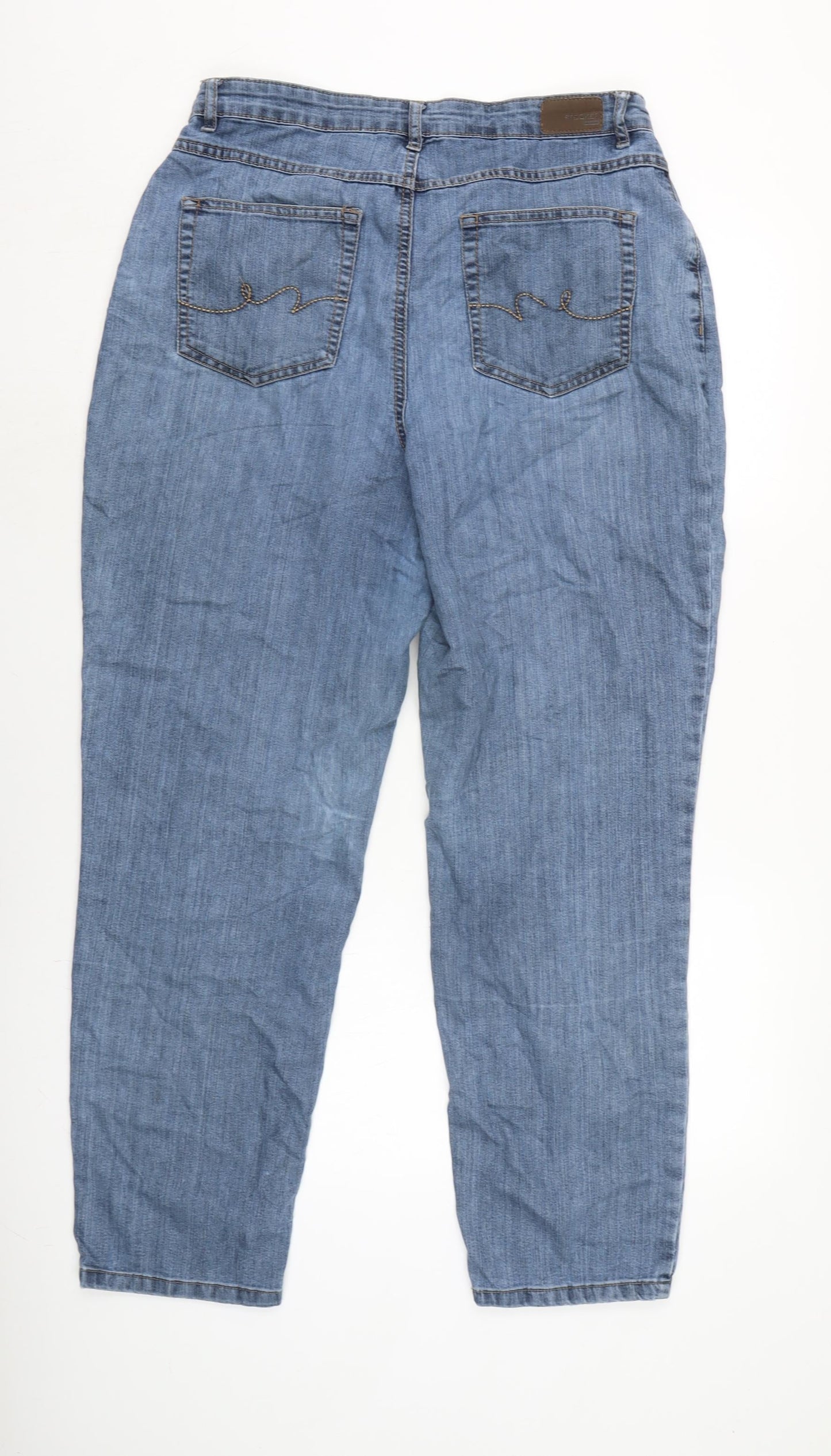 Womens UK Size 32 in Marks and Spencer Regular Fit Straight Blue Jeans