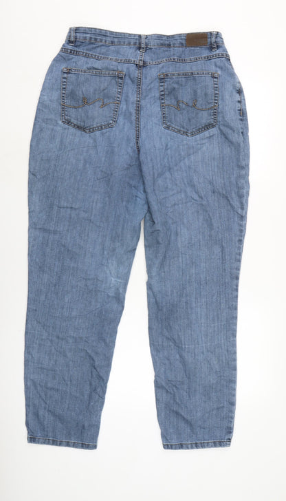 Womens UK Size 32 in Marks and Spencer Regular Fit Straight Blue Jeans