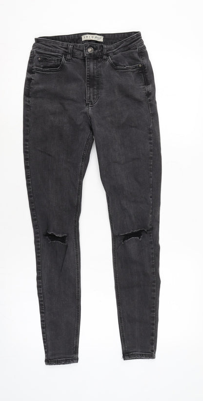 Womens UK Size 8 Denim & Co. Regular Fit Tapered Grey Jeans