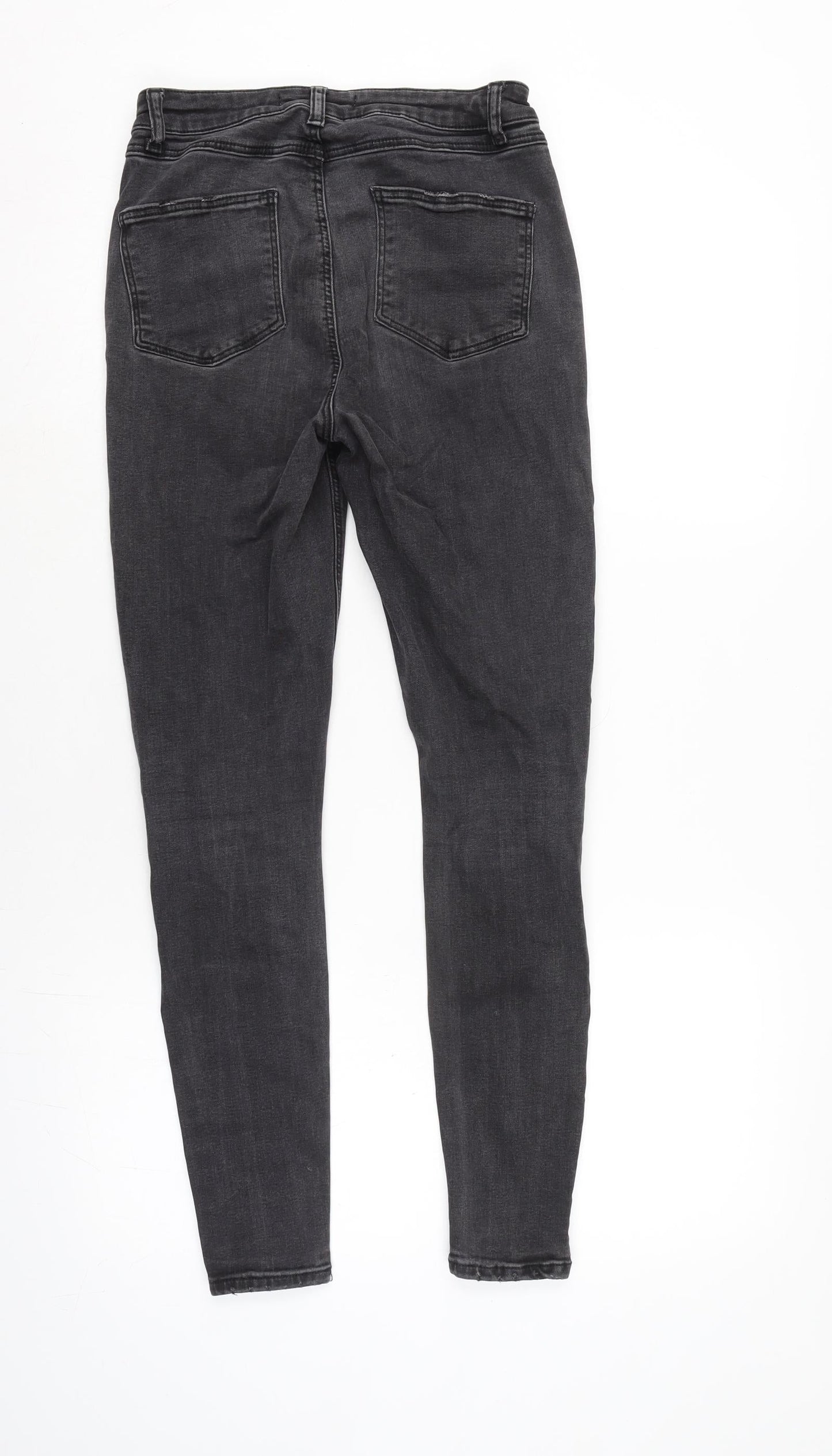 Womens UK Size 8 Denim & Co. Regular Fit Tapered Grey Jeans