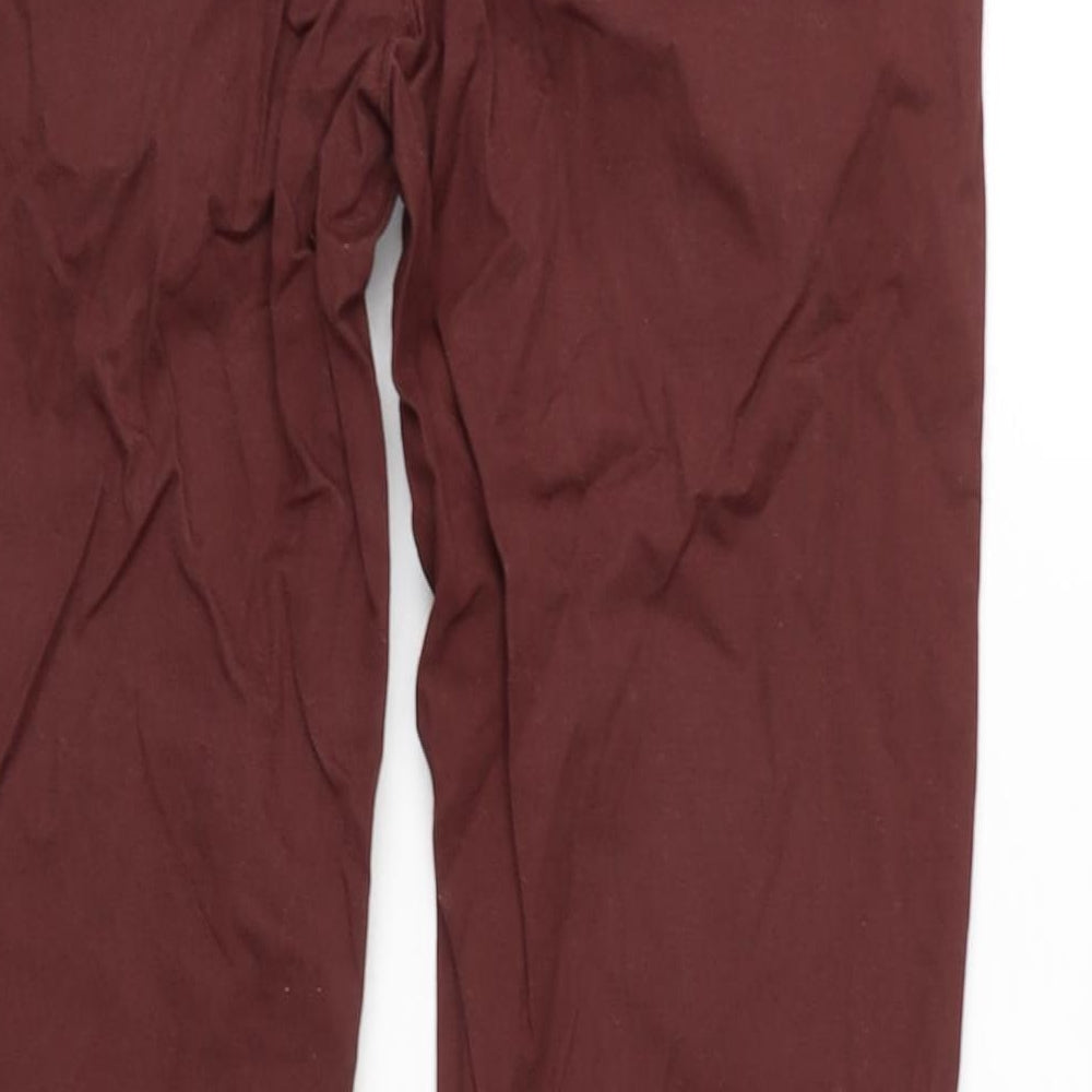 ASOS Mens Red Cotton Blend Straight Jeans Size 28 in L32 in Regular Zip