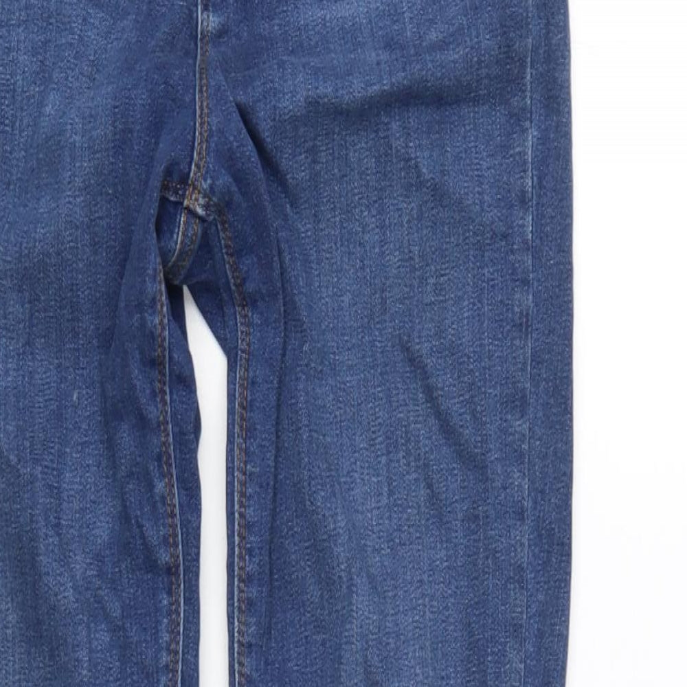 COLLUSION Womens Blue Cotton Blend Straight Jeans Size 28 in L26.5 in Regular Zip