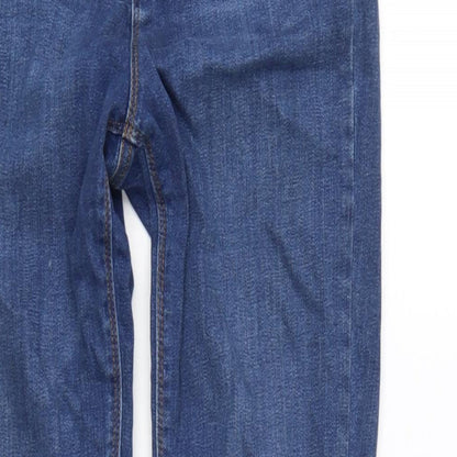 COLLUSION Womens Blue Cotton Blend Straight Jeans Size 28 in L26.5 in Regular Zip