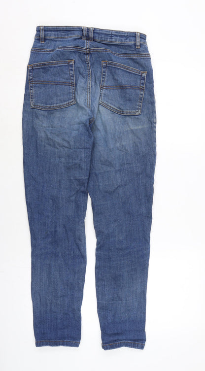 COLLUSION Womens Blue Cotton Blend Straight Jeans Size 30 in L32 in Regular Zip