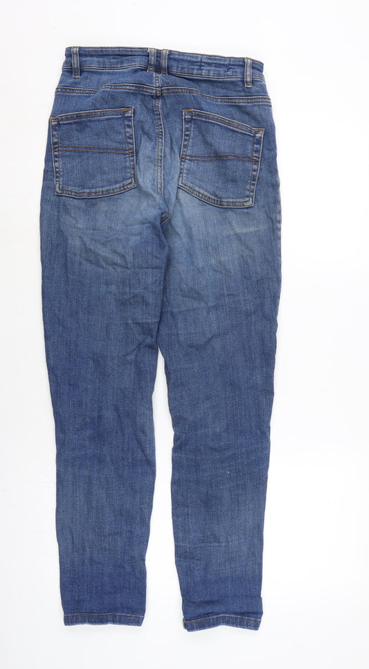 COLLUSION Womens Blue Cotton Blend Straight Jeans Size 30 in L32 in Regular Zip