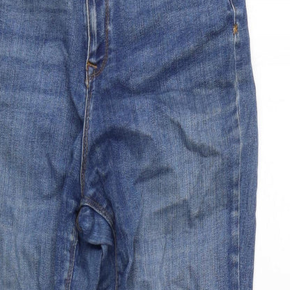 COLLUSION Womens Blue Cotton Blend Straight Jeans Size 30 in L32 in Regular Zip