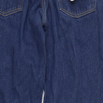 Indigo Mens Blue Cotton Straight Jeans Size 38 in L34 in Regular Zip - Dingos.