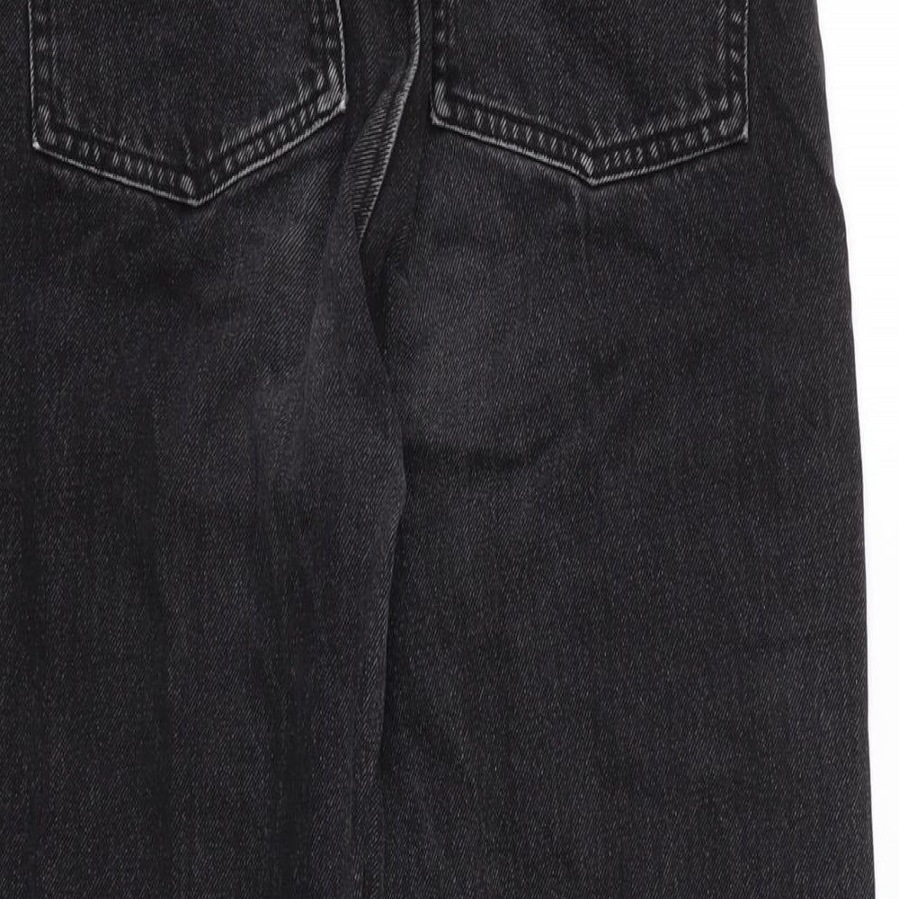 COLLUSION Womens Grey Cotton Straight Jeans Size 28 in L30 in Regular Tie