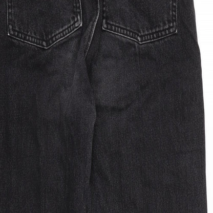 COLLUSION Womens Grey Cotton Straight Jeans Size 28 in L30 in Regular Tie