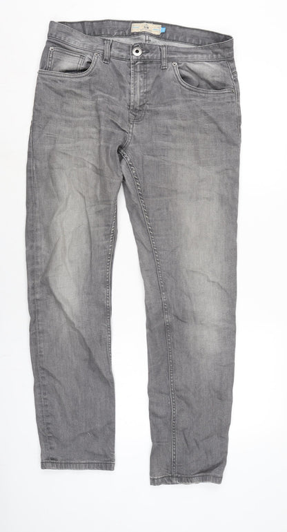 Mens UK Size 33 in NEXT Regular Fit Straight Grey Jeans