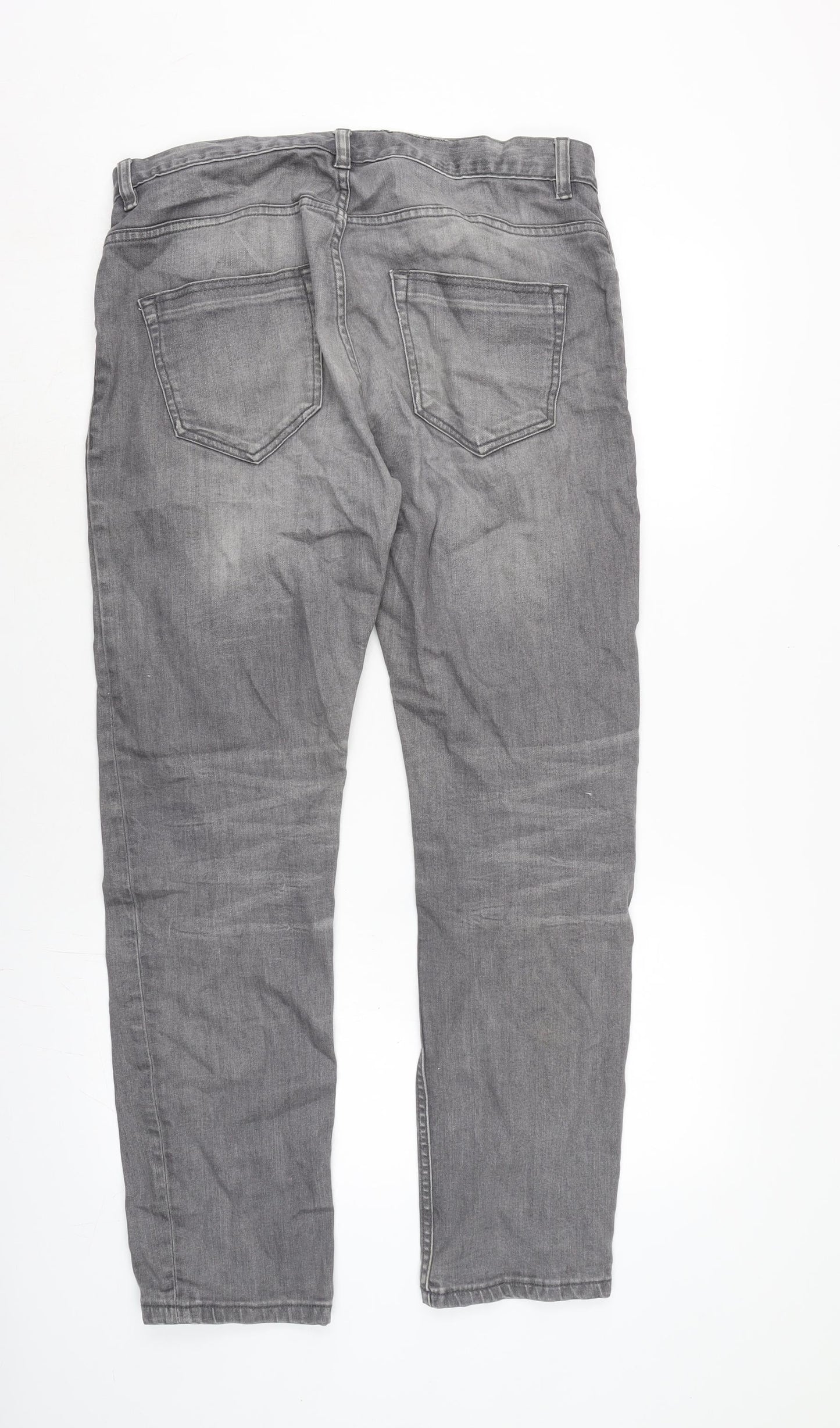 Mens UK Size 33 in NEXT Regular Fit Straight Grey Jeans