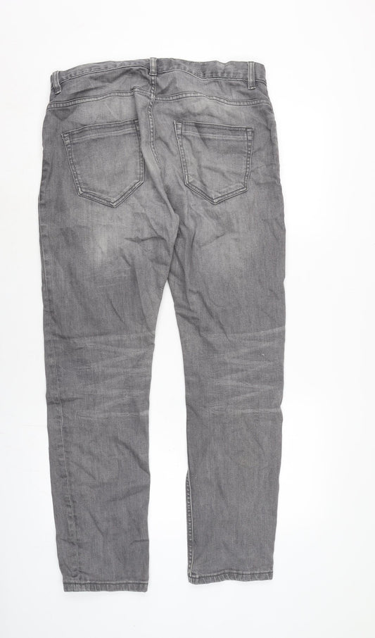 Mens UK Size 33 in NEXT Regular Fit Straight Grey Jeans