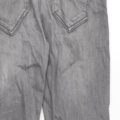 Mens UK Size 33 in NEXT Regular Fit Straight Grey Jeans