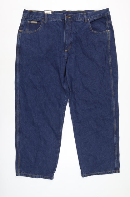 Indigo Mens Blue Cotton Straight Jeans Size 46 in L30 in Regular Zip - Dingos.