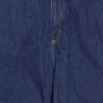 Indigo Mens Blue Cotton Straight Jeans Size 46 in L30 in Regular Zip - Dingos.