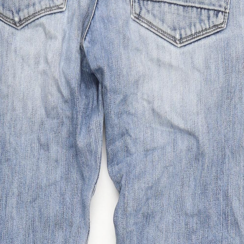 WS Denim Mens Blue Cotton Straight Jeans Size 32 in L29 in Regular Button