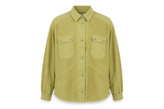 Thread & supply Womens Yellow Cotton Basic Button-Up Size S Collared - Raw Hem
