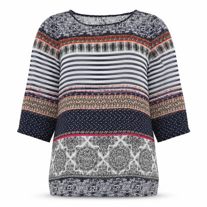 Womens UK Size 14 Marks and Spencer Multicoloured Basic Blouse
