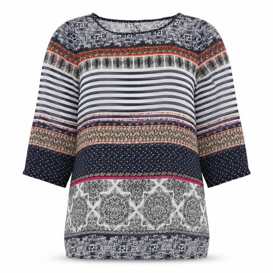 Womens UK Size 14 Marks and Spencer Multicoloured Basic Blouse