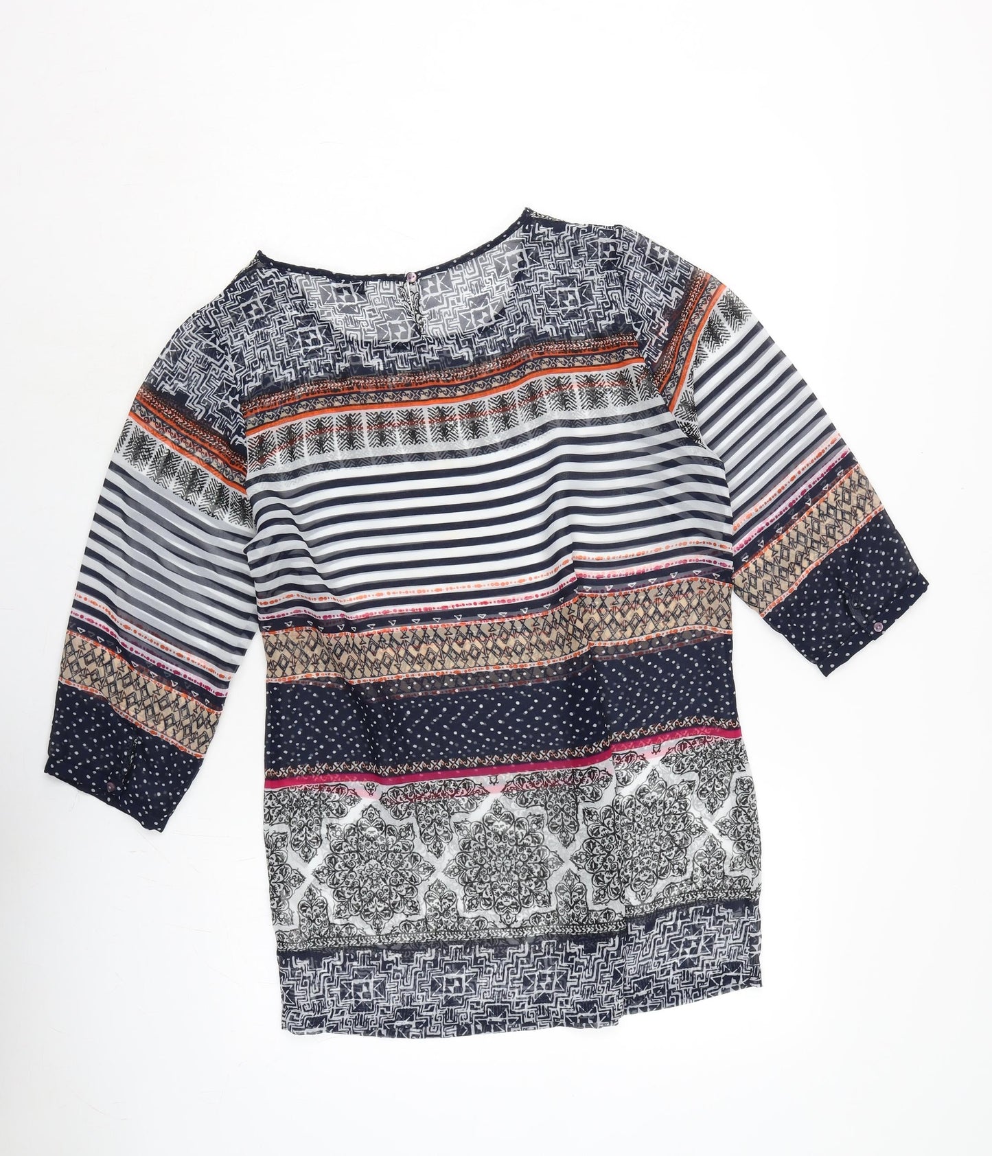 Womens UK Size 14 Marks and Spencer Multicoloured Basic Blouse