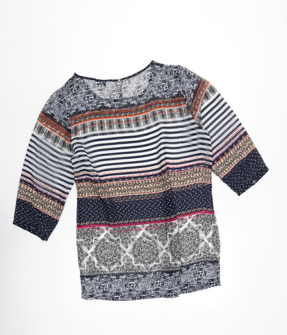 Womens UK Size 14 Marks and Spencer Multicoloured Basic Blouse