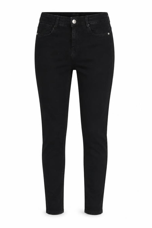 Womens UK Size 8 Zara Regular Fit Tapered Black Jeans