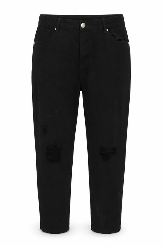 Boohoo Womens Black Cotton Blend Skinny Jeans Size 16 L27 in Regular Zip