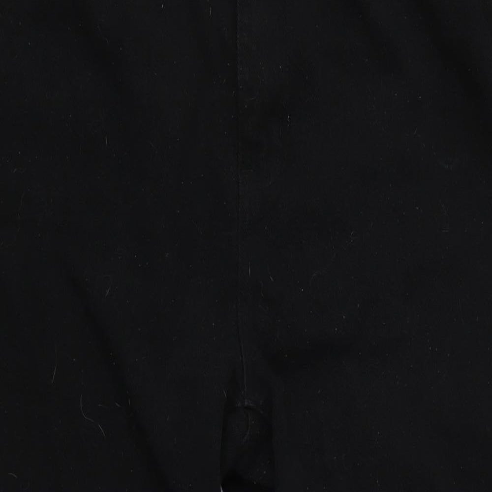 Boohoo Womens Black Cotton Blend Skinny Jeans Size 16 L27 in Regular Zip