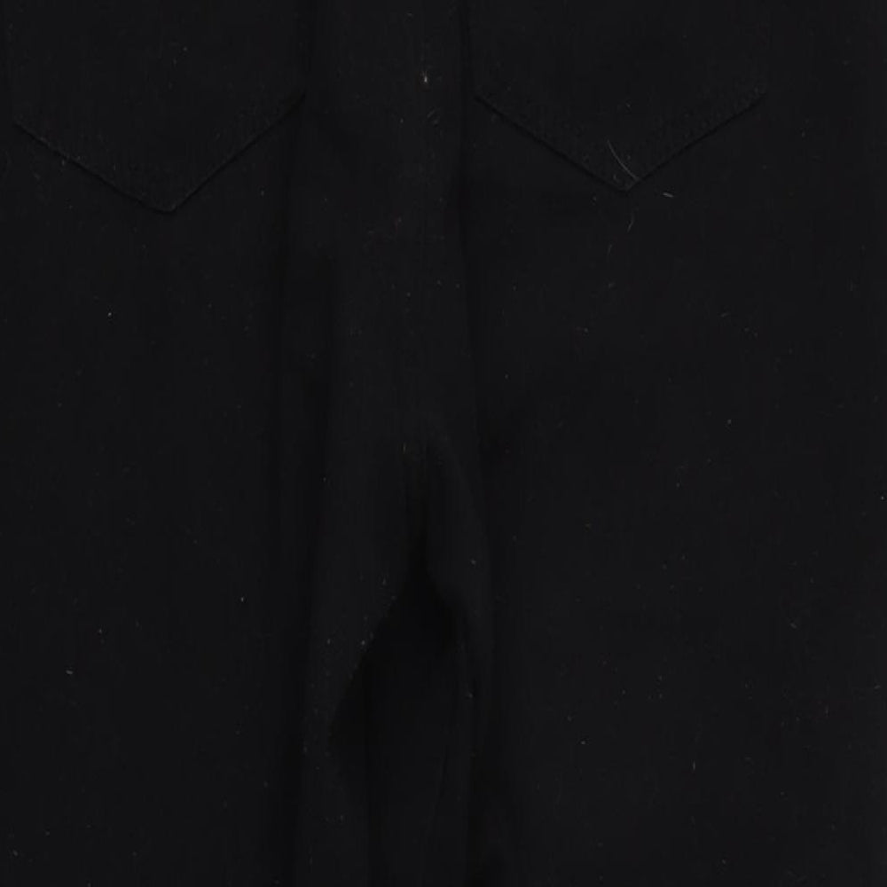 Boohoo Womens Black Cotton Blend Skinny Jeans Size 16 L27 in Regular Zip