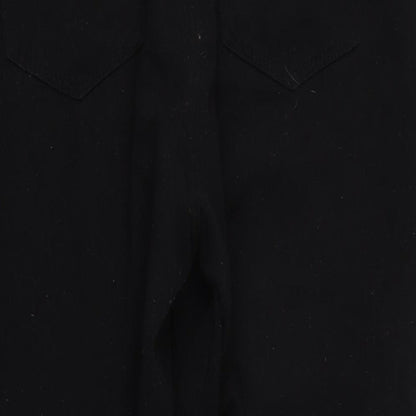 Boohoo Womens Black Cotton Blend Skinny Jeans Size 16 L27 in Regular Zip