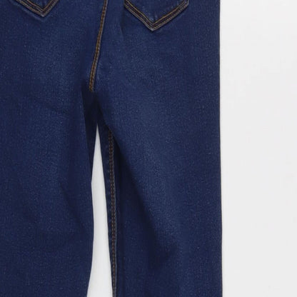 Dorothy Perkins Womens Blue Cotton Blend Tapered Jeans Size 10 L24 in Regular Zip