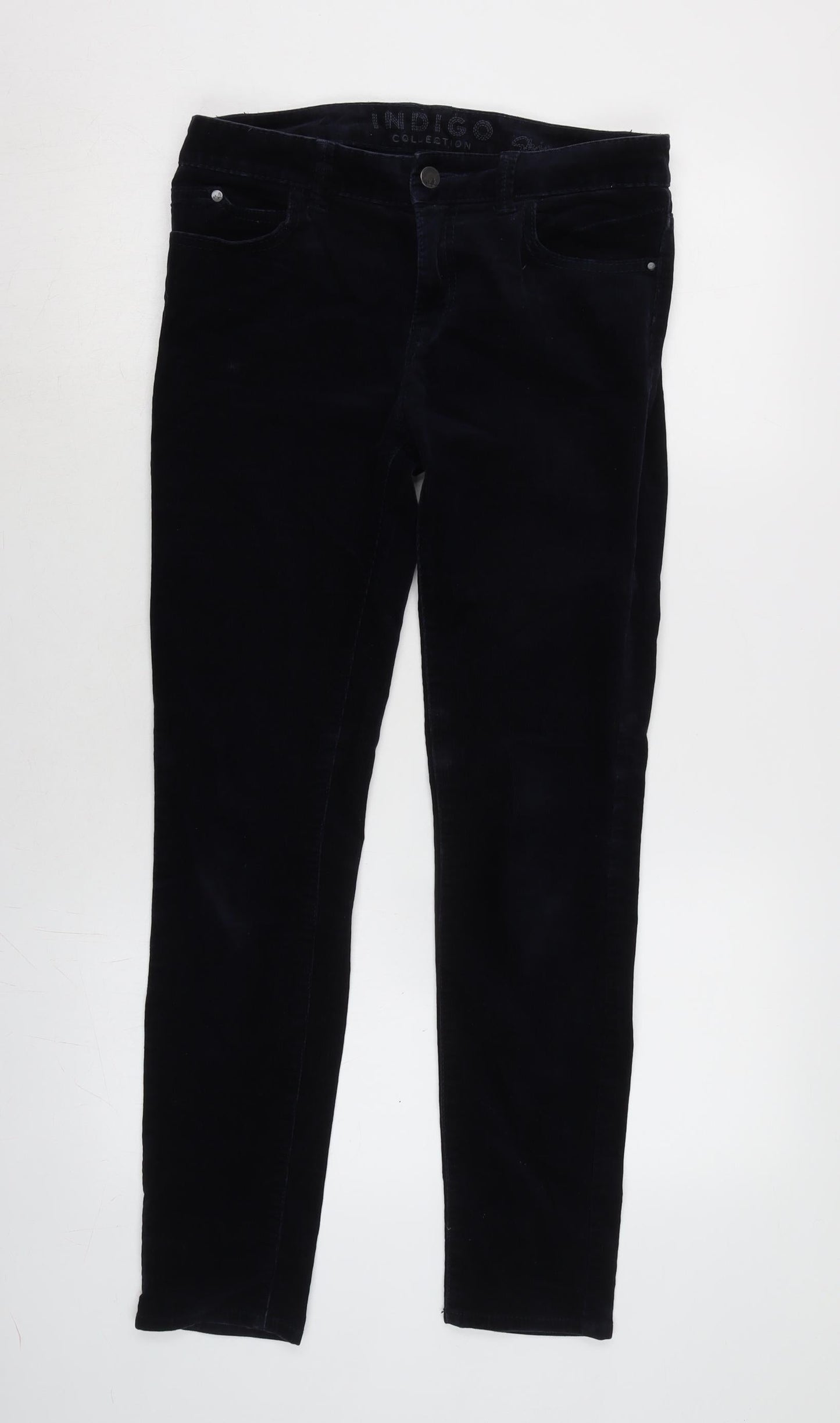 Womens UK Size 8 Marks and Spencer Regular Fit  Blue Trousers